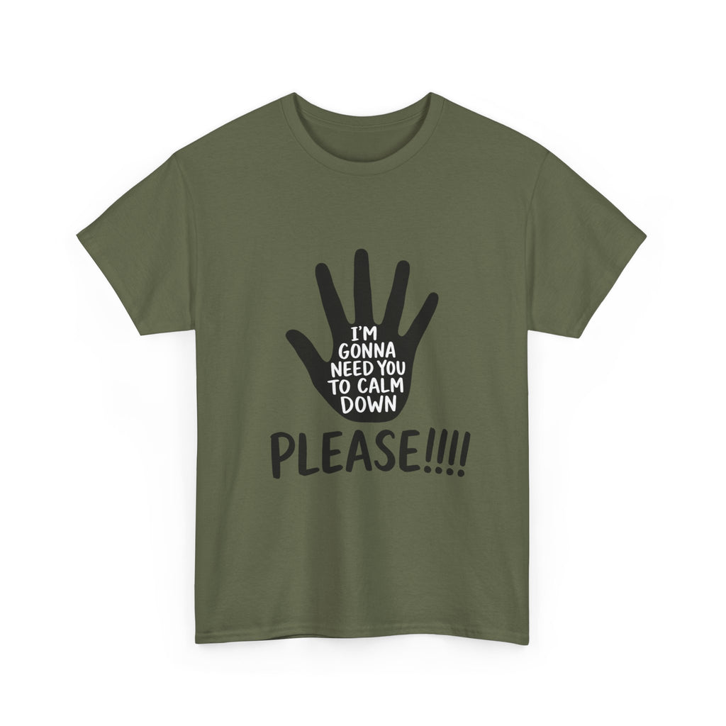 T-Shirt — "I’m Gonna Need You To Calm Down Please!!!!" Graphic Tee