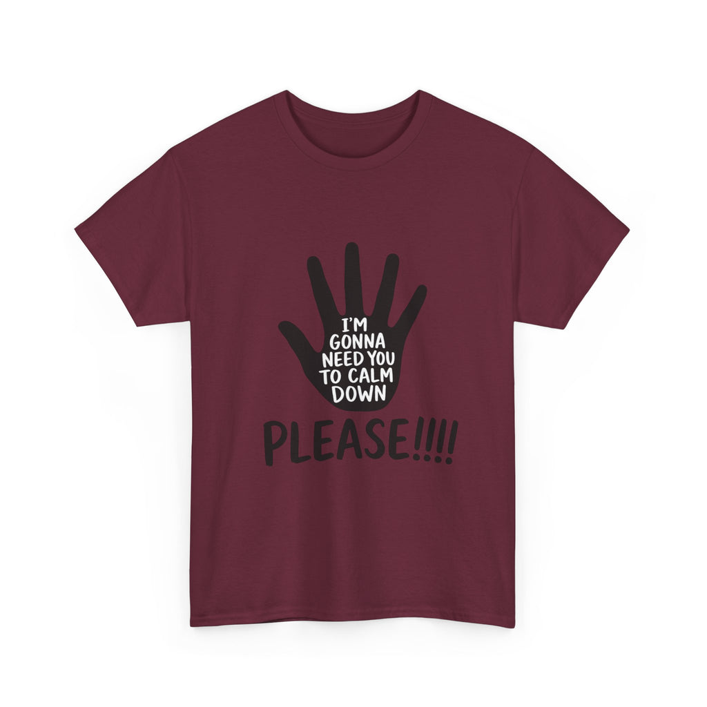 T-Shirt — "I’m Gonna Need You To Calm Down Please!!!!" Graphic Tee