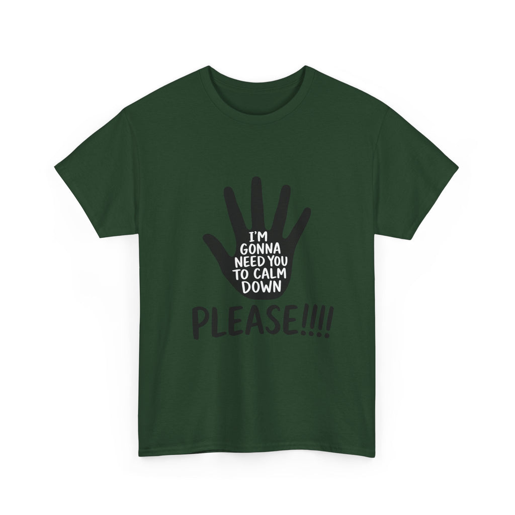 T-Shirt — "I’m Gonna Need You To Calm Down Please!!!!" Graphic Tee