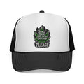 Trucker Cap — 'I'm Gonna Need You To Calm Down Please' Leaf Patch Mesh Hat